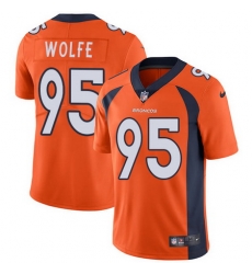 Nike Broncos #95 Derek Wolfe Orange Team Color Mens Stitched NFL Vapor Untouchable Limited Jersey Nike Broncos #95 Derek Wolfe Orange Team Color Mens Stitched NFL Vapor Untouchable Limited Jersey