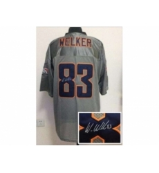 Nike denver broncos 83 Wes Welker grey Elite shadow signature NFL Jersey Nike denver broncos 83 Wes Welker grey Elite shadow signature NFL Jersey