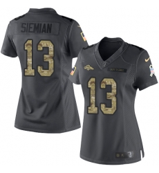 Nike Broncos #13 Trevor Siemian Black Womens Stitched NFL Limited 2016 Salute to Service Jersey Nike Broncos #13 Trevor Siemian Black Womens Stitched NFL Limited 2016 Salute to Service Jersey