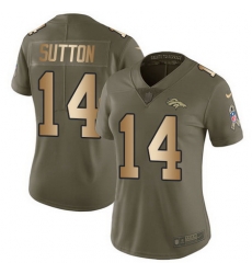 Nike Broncos #14 Courtland Sutton Olive Gold Womens Stitched NFL Limited 2017 Salute to Service Jersey Nike Broncos #14 Courtland Sutton Olive Gold Womens Stitched NFL Limited 2017 Salute to Service Jersey