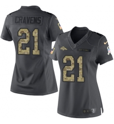Nike Broncos #21 Su a Cravens Black Womens Stitched NFL Limited 2016 Salute to Service Jersey Nike Broncos #21 Su a Cravens Black Womens Stitched NFL Limited 2016 Salute to Service Jersey