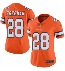 Nike Broncos #28 Royce Freeman Orange Women Stitched NFL Limited Rush Jersey Nike Broncos #28 Royce Freeman Orange Women Stitched NFL Limited Rush Jersey