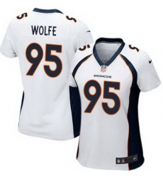 Nike Broncos #95 Derek Wolfe White Womens Stitched NFL New Elite Jersey Nike Broncos #95 Derek Wolfe White Womens Stitched NFL New Elite Jersey