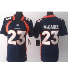 Women Nike Denver Broncos 23 Willis McGahee Blue NFL Jerseys Women Nike Denver Broncos 23 Willis McGahee Blue NFL Jerseys