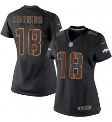 Womens Nike Denver Broncos 18 Peyton Manning Limited Black Impact NFL Jersey Womens Nike Denver Broncos 18 Peyton Manning Limited Black Impact NFL Jersey