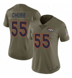 Womens Nike Denver Broncos 55 Bradley Chubb Limited Olive 2017 Salute to Service NFL Jersey Womens Nike Denver Broncos 55 Bradley Chubb Limited Olive 2017 Salute to Service NFL Jersey