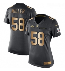 Womens Nike Denver Broncos 58 Von Miller Limited BlackGold Salute to Service NFL Jersey Womens Nike Denver Broncos 58 Von Miller Limited BlackGold Salute to Service NFL Jersey
