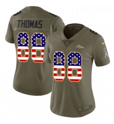 Womens Nike Denver Broncos 88 Demaryius Thomas Limited OliveUSA Flag 2017 Salute to Service NFL Jersey Womens Nike Denver Broncos 88 Demaryius Thomas Limited OliveUSA Flag 2017 Salute to Service NFL Jersey