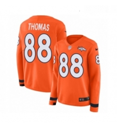 Womens Nike Denver Broncos 88 Demaryius Thomas Limited Orange Therma Long Sleeve NFL Jersey Womens Nike Denver Broncos 88 Demaryius Thomas Limited Orange Therma Long Sleeve NFL Jersey