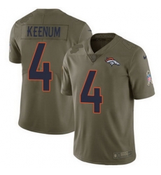 Nike Broncos #4 Case Keenum Olive Youth Stitched NFL Limited 2017 Salute to Service Jersey Nike Broncos #4 Case Keenum Olive Youth Stitched NFL Limited 2017 Salute to Service Jersey