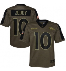 Youth Denver Broncos Jerry Jeudy Nike Olive 2021 Salute To Service Game Jersey Youth Denver Broncos Jerry Jeudy Nike Olive 2021 Salute To Service Game Jersey