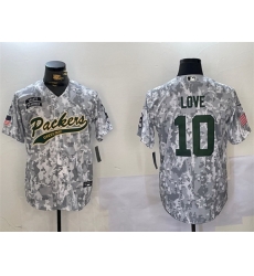 Men Green Bay Packers 10 Jordan Love 2024 Arctic Camo Salute To Service Stitched Baseball Jersey Men Green Bay Packers 10 Jordan Love 2024 Arctic Camo Salute To Service Stitched Baseball Jersey