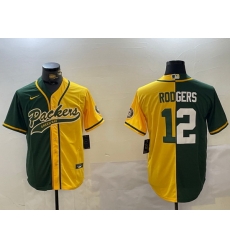 Men Green Bay Packers 12 Aaron Rodgers Green Cool Base Stitched Baseball Jersey 5 Men Green Bay Packers 12 Aaron Rodgers Green Cool Base Stitched Baseball Jersey 5