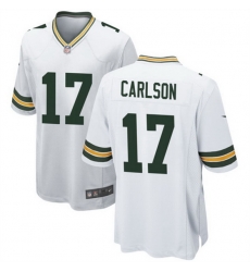 Men Green Bay Packers 17 Anders Carlson White Stitched Game Jersey Men Green Bay Packers 17 Anders Carlson White Stitched Game Jersey