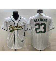 Men Green Bay Packers 23 Jaire Alexander White With Patch Cool Base Stitched Baseball Jersey Men Green Bay Packers 23 Jaire Alexander White With Patch Cool Base Stitched Baseball Jersey