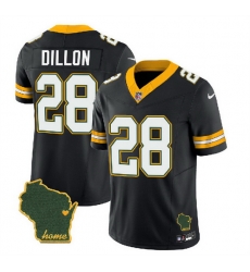 Men Green Bay Packers 28 A J Dillon Black 2023 F U S E Home Patch Vapor Untouchable Limited Stitched Jersey Men Green Bay Packers 28 A J Dillon Black 2023 F U S E Home Patch Vapor Untouchable Limited Stitched Jersey