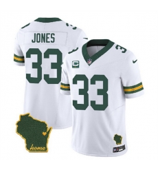 Men Green Bay Packers 33 Aaron Jones White 2023 F U S E Home Patch And 1 Star C Patch Vapor Untouchable Limited Stitched Jersey Men Green Bay Packers 33 Aaron Jones White 2023 F U S E Home Patch And 1 Star C Patch Vapor Untouchable Limited Stitched Jersey