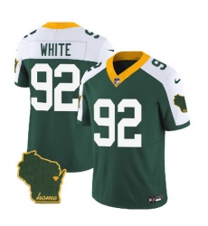 Men Green Bay Packers 92 Reggie White Green White 2023 F U S E Home Patch Vapor Untouchable Limited Stitched Jersey Men Green Bay Packers 92 Reggie White Green White 2023 F U S E Home Patch Vapor Untouchable Limited Stitched Jersey