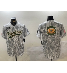 Men Green Bay Packers Team Big Logo 2024 Arctic Camo Salute To Service Stitched Baseball Jersey 1 Men Green Bay Packers Team Big Logo 2024 Arctic Camo Salute To Service Stitched Baseball Jersey 1