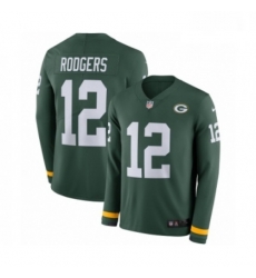 Men Nike Green Bay Packers 12 Aaron Rodgers Limited Green Therma Long Sleeve NFL Jersey Men Nike Green Bay Packers 12 Aaron Rodgers Limited Green Therma Long Sleeve NFL Jersey