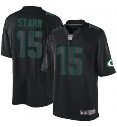 Men Nike Green Bay Packers 15 Bart Starr Limited Black Impact NFL Jersey Men Nike Green Bay Packers 15 Bart Starr Limited Black Impact NFL Jersey