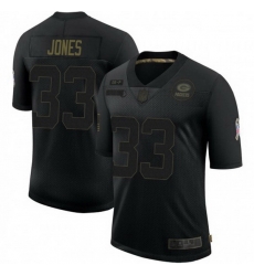 Men Nike Green Bay Packers 33 Aaron Jones 2020 Black Salute To Service Jersey Men Nike Green Bay Packers 33 Aaron Jones 2020 Black Salute To Service Jersey