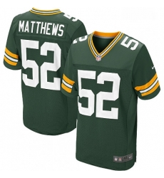 Men Nike Green Bay Packers 52 Clay Matthews Elite Green Team Color NFL Jersey Men Nike Green Bay Packers 52 Clay Matthews Elite Green Team Color NFL Jersey