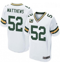 Men Nike Green Bay Packers 52 Clay Matthews Elite White C Patch NFL Jersey Men Nike Green Bay Packers 52 Clay Matthews Elite White C Patch NFL Jersey