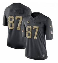 Men Nike Green Bay Packers 87 Jordy Nelson Limited Black 2016 Salute to Service NFL Jersey Men Nike Green Bay Packers 87 Jordy Nelson Limited Black 2016 Salute to Service NFL Jersey