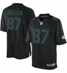 Men Nike Green Bay Packers 87 Jordy Nelson Limited Black Impact NFL Jersey Men Nike Green Bay Packers 87 Jordy Nelson Limited Black Impact NFL Jersey