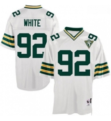 Mitchell and Ness Green Bay Packers 92 Reggie White Authentic White Throwback NFL Jersey Mitchell and Ness Green Bay Packers 92 Reggie White Authentic White Throwback NFL Jersey