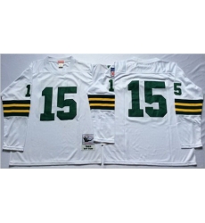 Mitchell&Ness 1969 Packers 15 Bart Starr White Throwback Stitched NFL Jersey Mitchell&Ness 1969 Packers 15 Bart Starr White Throwback Stitched NFL Jersey