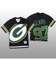 NFL Green Bay Packers 97 Kenny Clark Black Men Mitchell 26 Nell Big Face Fashion Limited NFL Jersey NFL Green Bay Packers 97 Kenny Clark Black Men Mitchell 26 Nell Big Face Fashion Limited NFL Jersey
