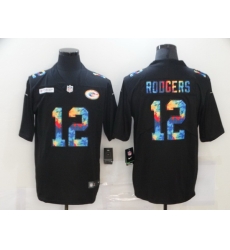 Nike Green Bay Green Bay Packers 12 Aaron Rodgers Black Vapor Untouchable Rainbow Limited Jersey Nike Green Bay Green Bay Packers 12 Aaron Rodgers Black Vapor Untouchable Rainbow Limited Jersey
