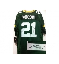 Nike Green Bay Packers 21 Charles Woodson Green Elite Signed NFL Jersey Nike Green Bay Packers 21 Charles Woodson Green Elite Signed NFL Jersey