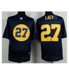 Nike Green Bay Packers 27 Eddie Lacy Blue Elite NFL Jersey Nike Green Bay Packers 27 Eddie Lacy Blue Elite NFL Jersey