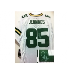 Nike Green Bay Packers 85 Greg Jennings White Elite Signed NFL Jersey Nike Green Bay Packers 85 Greg Jennings White Elite Signed NFL Jersey