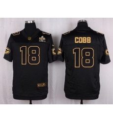 Nike Packers #18 Randall Cobb Black Mens Stitched NFL Elite Pro Line Gold Collection Jersey Nike Packers #18 Randall Cobb Black Mens Stitched NFL Elite Pro Line Gold Collection Jersey