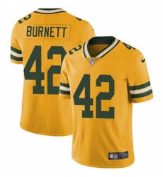 Nike Packers #42 Morgan Burnett Yellow Mens Stitched NFL Limited Rush Jersey Nike Packers #42 Morgan Burnett Yellow Mens Stitched NFL Limited Rush Jersey