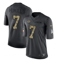 Nike Packers #7 Brett Hundley Mens Limited Black 2016 Salute to Service NFL Jersey Nike Packers #7 Brett Hundley Mens Limited Black 2016 Salute to Service NFL Jersey