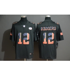 Packers 12 Aaron Rodgers 2019 Black Salute To Service USA Flag Fashion Limited Jersey Packers 12 Aaron Rodgers 2019 Black Salute To Service USA Flag Fashion Limited Jersey