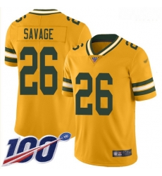 Packers 26 Darnell Savage Gold Men Stitched Football Limited Inverted Legend 100th Season Jersey Packers 26 Darnell Savage Gold Men Stitched Football Limited Inverted Legend 100th Season Jersey