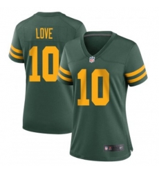 Women Green Bay Packers 10 Jordan Love Rush Vapor Limited Throwback Stitched Football Jersey Women Green Bay Packers 10 Jordan Love Rush Vapor Limited Throwback Stitched Football Jersey