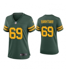 Women Green Bay Packers 69 David Bakhtiari Alternate Game Green Jersey Women Green Bay Packers 69 David Bakhtiari Alternate Game Green Jersey