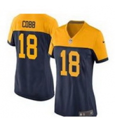 Women New Green Bay Packers#18 Randall Cobb Navy Blue Alternate Stitched NFL New Elite Jersey Women New Green Bay Packers#18 Randall Cobb Navy Blue Alternate Stitched NFL New Elite Jersey