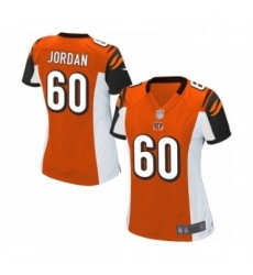 Womens Cincinnati Bengals 60 Michael Jordan Game Orange Alternate Football Jersey Womens Cincinnati Bengals 60 Michael Jordan Game Orange Alternate Football Jersey