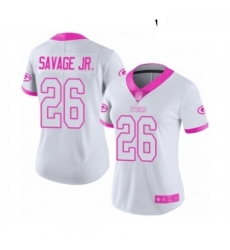 Womens Green Bay Packers 26 Darnell Savage Jr Limited White Pink Rush Fashion Football Jersey Womens Green Bay Packers 26 Darnell Savage Jr Limited White Pink Rush Fashion Football Jersey