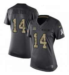Womens Nike Cincinnati Bengals 14 Andy Dalton Limited Black 2016 Salute to Service NFL Jersey Womens Nike Cincinnati Bengals 14 Andy Dalton Limited Black 2016 Salute to Service NFL Jersey