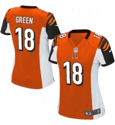 Womens Nike Cincinnati Bengals 18 AJ Green Game Orange Alternate NFL Jersey Womens Nike Cincinnati Bengals 18 AJ Green Game Orange Alternate NFL Jersey