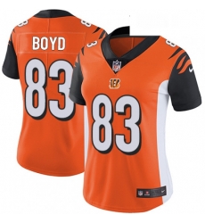 Womens Nike Cincinnati Bengals 83 Tyler Boyd Vapor Untouchable Limited Orange Alternate NFL Jersey Womens Nike Cincinnati Bengals 83 Tyler Boyd Vapor Untouchable Limited Orange Alternate NFL Jersey